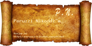 Peruzzi Nikodém névjegykártya